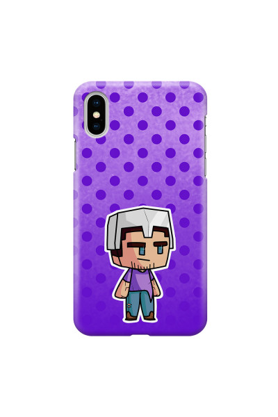 APPLE - iPhone XS - 3D Snap Case - Purple Shield Crafter