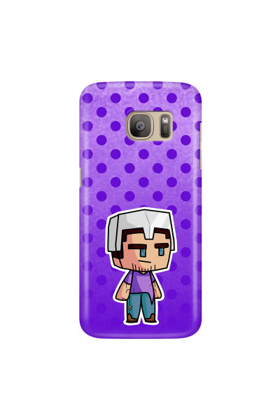 SAMSUNG - Galaxy S7 - 3D Snap Case - Purple Shield Crafter