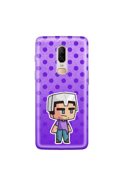 ONEPLUS - OnePlus 6 - Soft Clear Case - Purple Shield Crafter