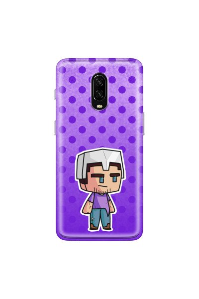 ONEPLUS - OnePlus 6T - Soft Clear Case - Purple Shield Crafter