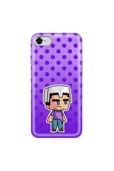 APPLE - iPhone 8 - Soft Clear Case - Purple Shield Crafter