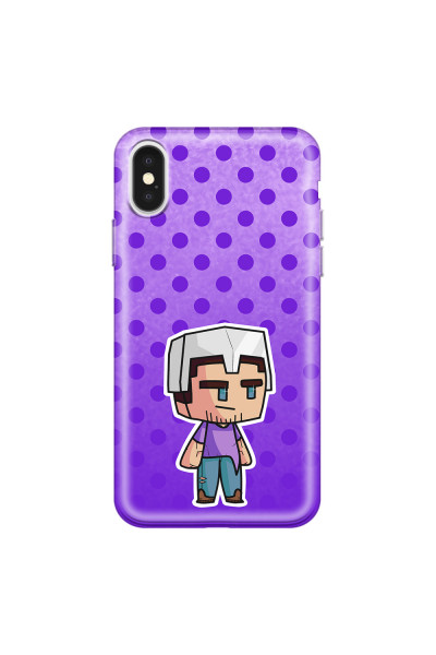 APPLE - iPhone X - Soft Clear Case - Purple Shield Crafter