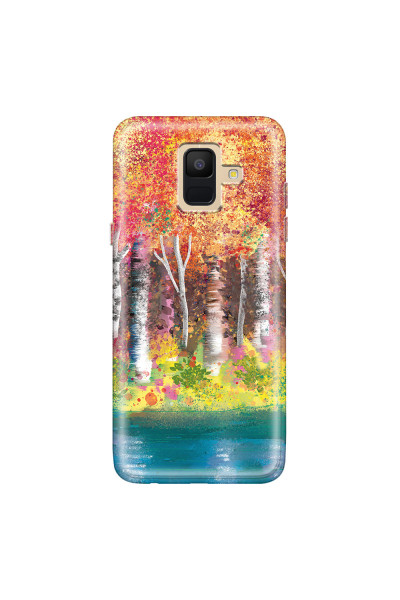 SAMSUNG - Galaxy A6 2018 - Soft Clear Case - Calm Birch Trees