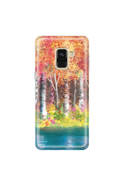 SAMSUNG - Galaxy A8 - Soft Clear Case - Calm Birch Trees