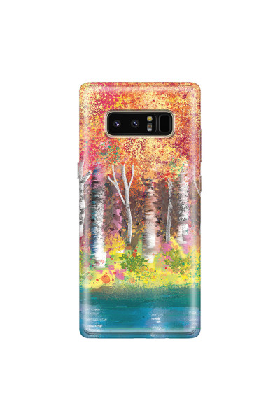 SAMSUNG - Galaxy Note 8 - Soft Clear Case - Calm Birch Trees