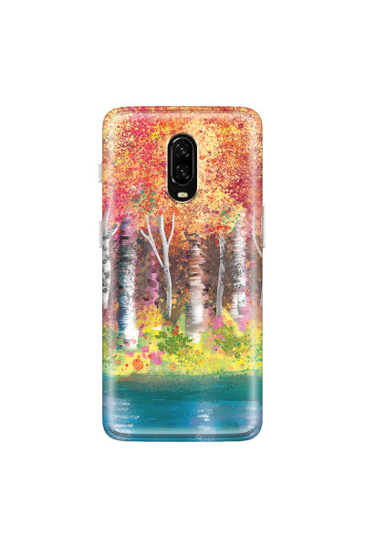 ONEPLUS - OnePlus 6T - Soft Clear Case - Calm Birch Trees
