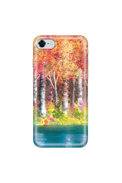 APPLE - iPhone 8 - Soft Clear Case - Calm Birch Trees