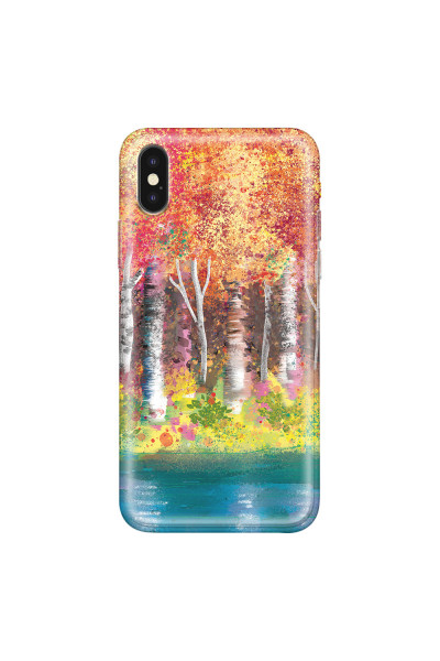 APPLE - iPhone XS Max - Soft Clear Case - Calm Birch Trees