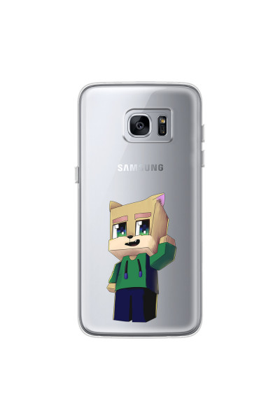 SAMSUNG - Galaxy S7 Edge - Soft Clear Case - Clear Fox Player