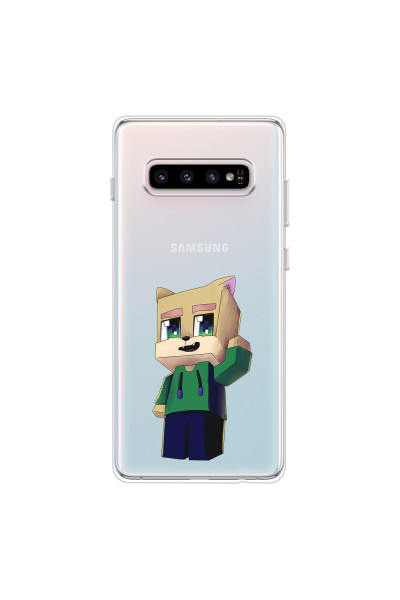 SAMSUNG - Galaxy S10 - Soft Clear Case - Clear Fox Player