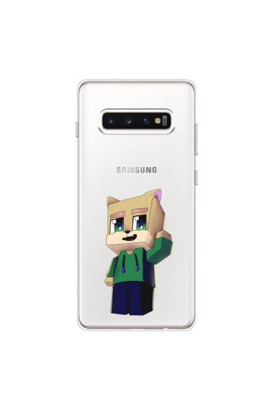 SAMSUNG - Galaxy S10 Plus - Soft Clear Case - Clear Fox Player