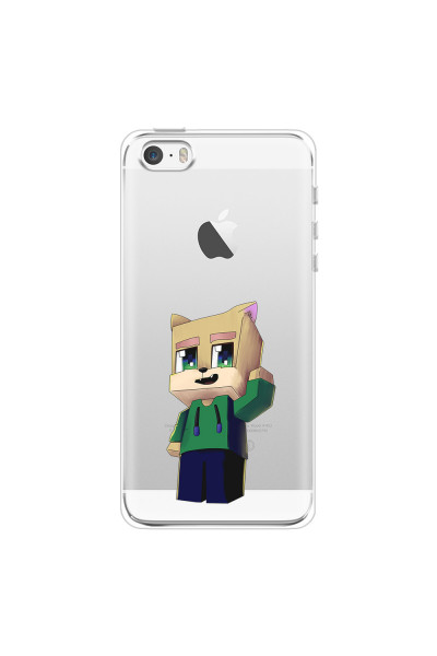 APPLE - iPhone 5S/SE - Soft Clear Case - Clear Fox Player