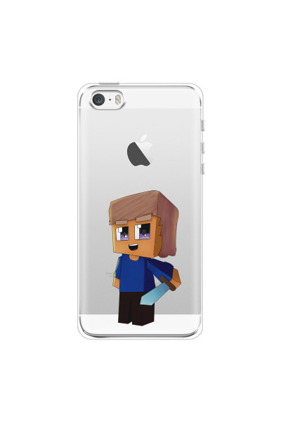APPLE - iPhone 5S/SE - Soft Clear Case - Clear Sword Kid