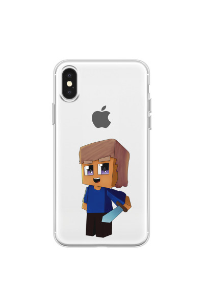APPLE - iPhone X - Soft Clear Case - Clear Sword Kid