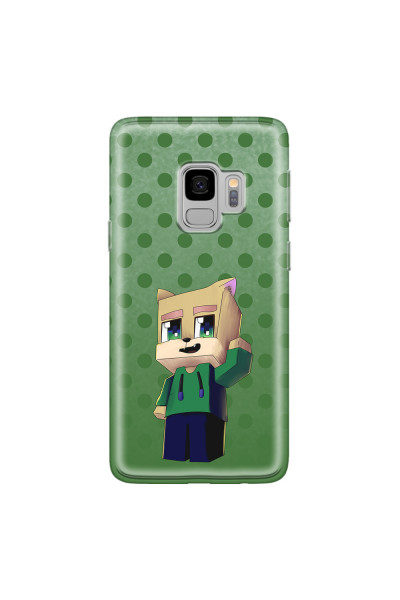 SAMSUNG - Galaxy S9 - Soft Clear Case - Green Fox Player