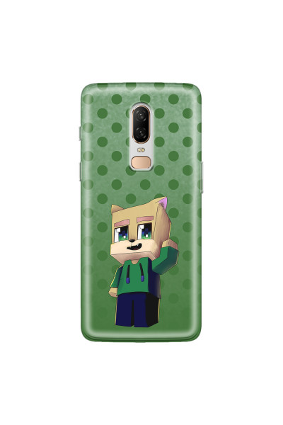 ONEPLUS - OnePlus 6 - Soft Clear Case - Green Fox Player