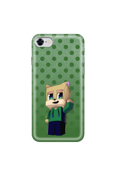 APPLE - iPhone 8 - Soft Clear Case - Green Fox Player