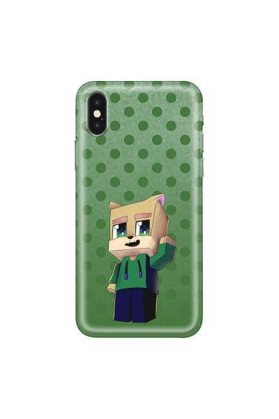 APPLE - iPhone XS Max - Soft Clear Case - Green Fox Player
