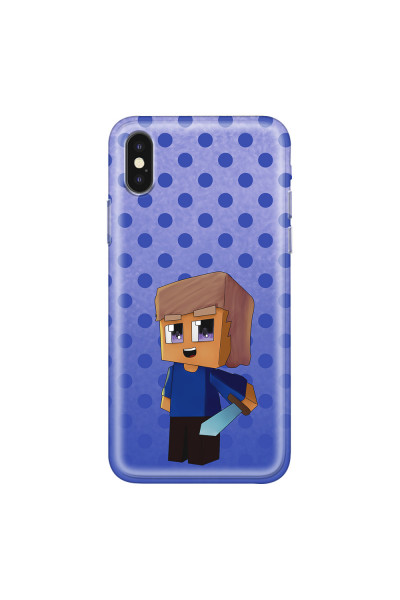 APPLE - iPhone XS - Soft Clear Case - Blue Sword Kid
