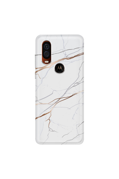 MOTOROLA by LENOVO - Moto One Vision - Soft Clear Case - Pure Marble Collection IV.