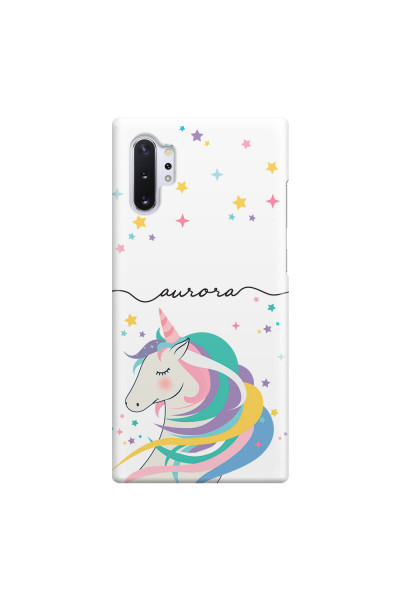 SAMSUNG - Galaxy Note 10 Plus - 3D Snap Case - Clear Unicorn Handwritten