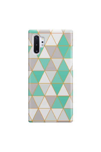 SAMSUNG - Galaxy Note 10 Plus - 3D Snap Case - Green Triangle Pattern