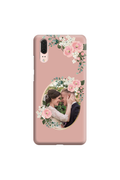 HUAWEI - P20 - 3D Snap Case - Pink Floral Mirror Photo