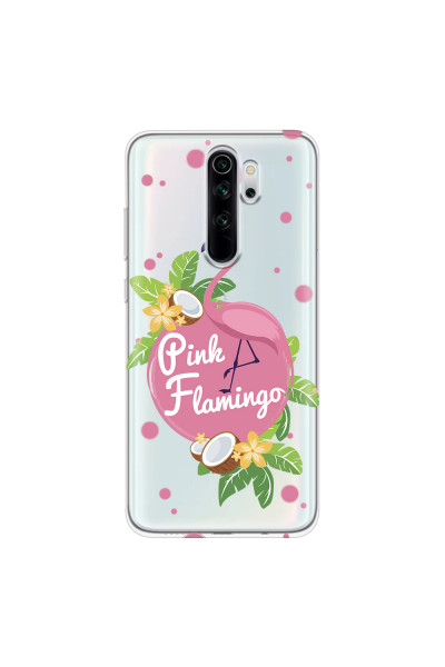 XIAOMI - Xiaomi Redmi Note 8 Pro - Soft Clear Case - Pink Flamingo