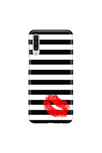 SAMSUNG - Galaxy A70 - 3D Snap Case - B&W Lipstick