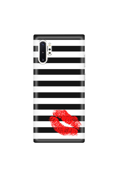 SAMSUNG - Galaxy Note 10 Plus - Soft Clear Case - B&W Lipstick