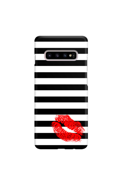 SAMSUNG - Galaxy S10 Plus - 3D Snap Case - B&W Lipstick