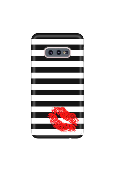 SAMSUNG - Galaxy S10e - Soft Clear Case - B&W Lipstick