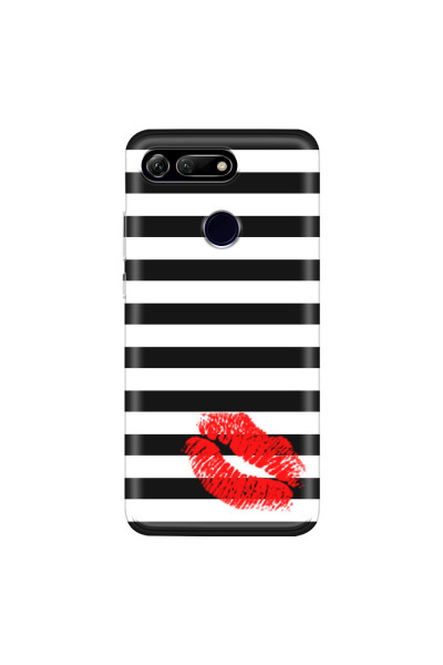 HONOR - Honor View 20 - Soft Clear Case - B&W Lipstick