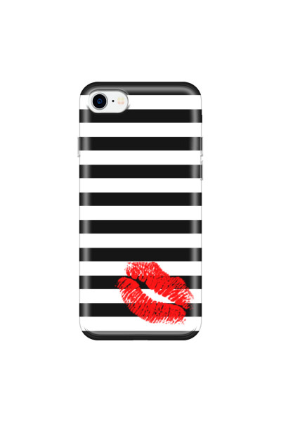 APPLE - iPhone 7 - Soft Clear Case - B&W Lipstick