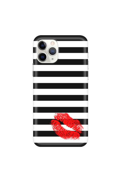 APPLE - iPhone 11 Pro - Soft Clear Case - B&W Lipstick