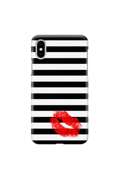 APPLE - iPhone X - 3D Snap Case - B&W Lipstick