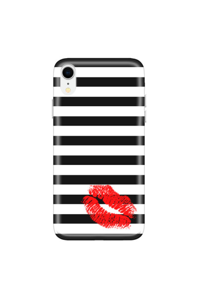 APPLE - iPhone XR - Soft Clear Case - B&W Lipstick
