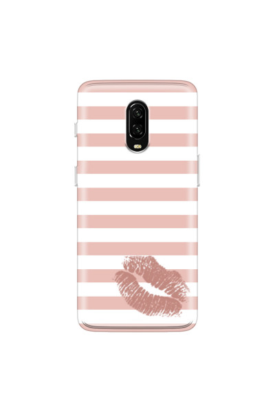 ONEPLUS - OnePlus 6T - Soft Clear Case - Pink Lipstick