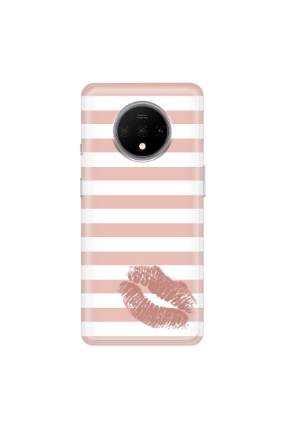 ONEPLUS - OnePlus 7T - Soft Clear Case - Pink Lipstick