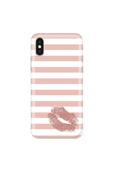 APPLE - iPhone XS Max - Soft Clear Case - Pink Lipstick