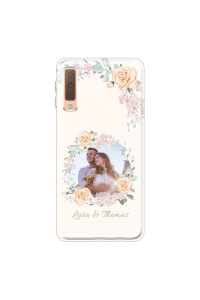 SAMSUNG - Galaxy A7 2018 - Soft Clear Case - Frame Of Roses