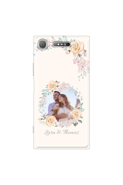 SONY - Sony Xperia XZ1 - Soft Clear Case - Frame Of Roses