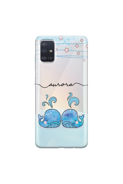 SAMSUNG - Galaxy A51 - Soft Clear Case - Little Whales