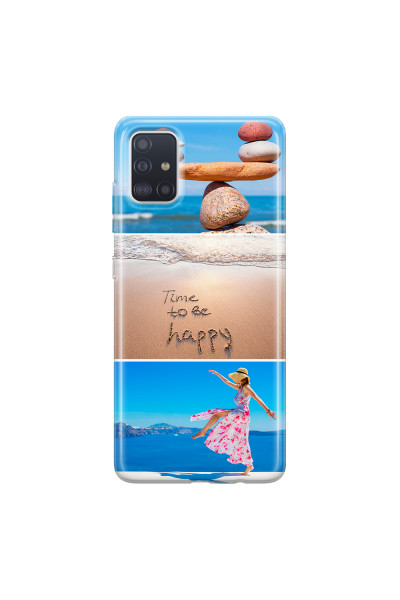 SAMSUNG - Galaxy A71 - Soft Clear Case - Collage of 3