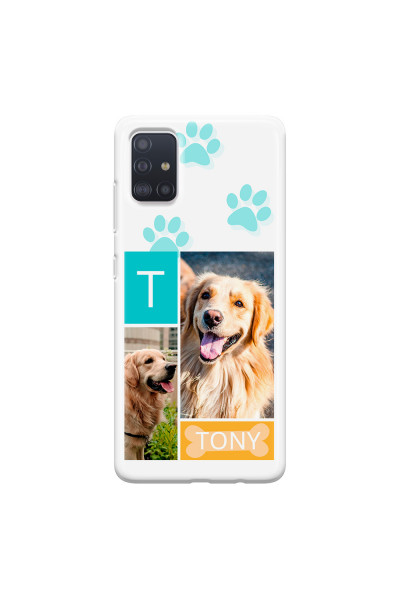 SAMSUNG - Galaxy A71 - Soft Clear Case - Dog Collage