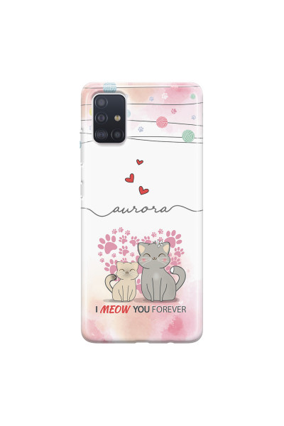 SAMSUNG - Galaxy A71 - Soft Clear Case - I Meow You Forever
