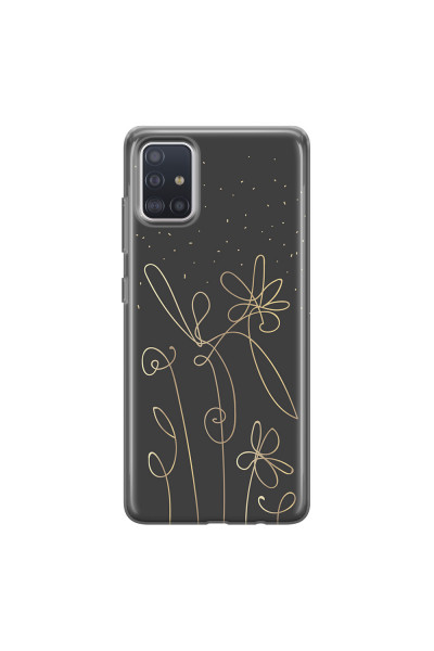 SAMSUNG - Galaxy A71 - Soft Clear Case - Midnight Flowers