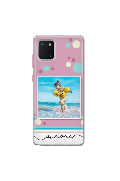 SAMSUNG - Galaxy Note 10 Lite - Soft Clear Case - Cute Dots Photo Case