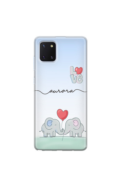 SAMSUNG - Galaxy Note 10 Lite - Soft Clear Case - Elephants in Love