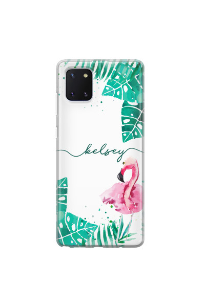 SAMSUNG - Galaxy Note 10 Lite - Soft Clear Case - Flamingo Watercolor